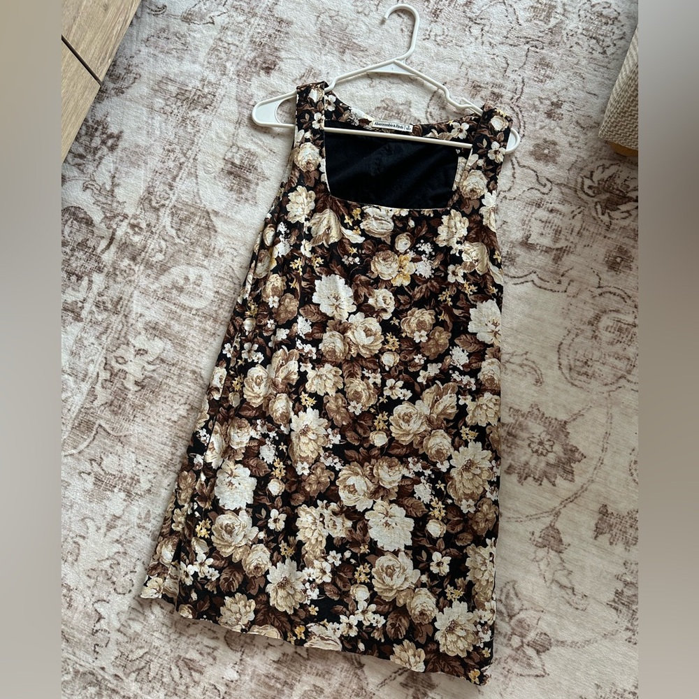 Abercrombie & Fitch Linen-Blend Shift Mini Dress